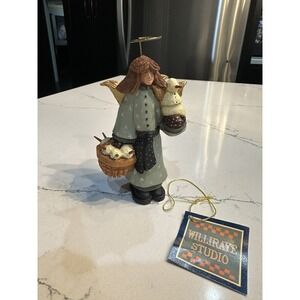 Coyne's And Company Angel with Basket Of Snowman WW2229